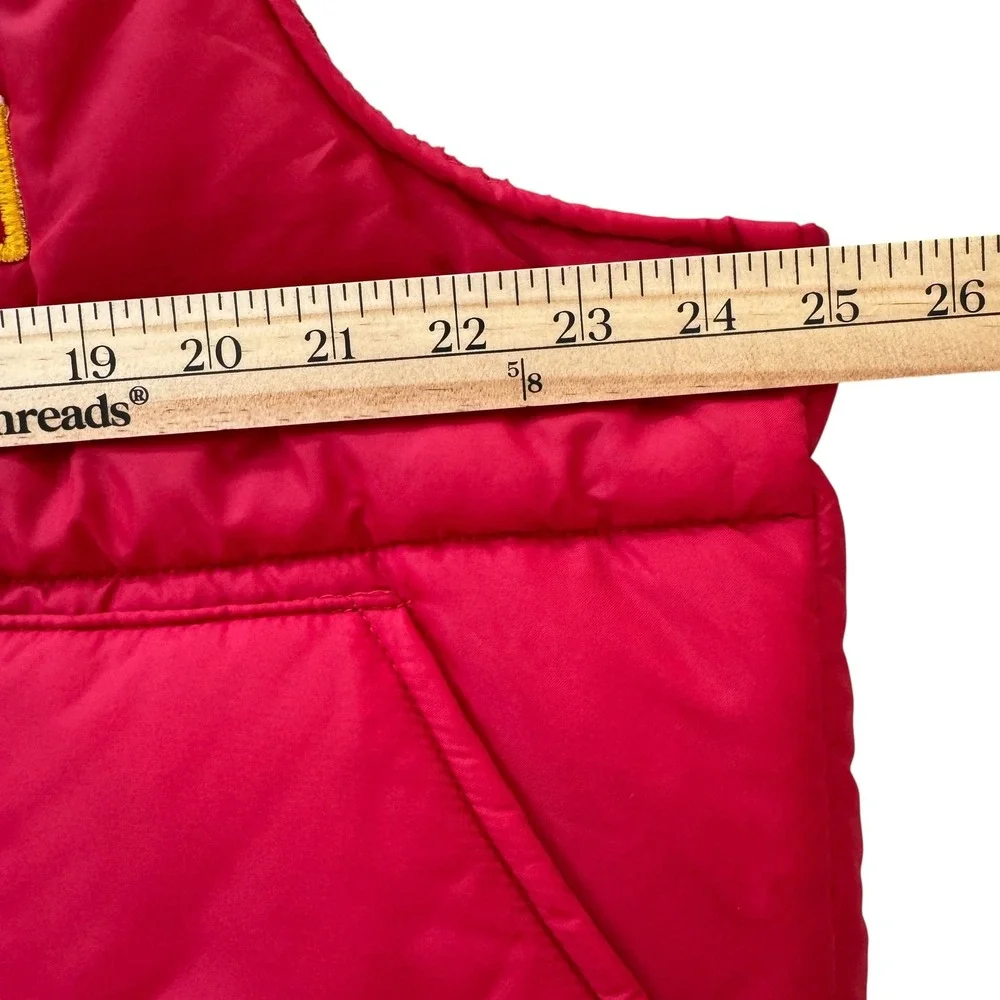 VTG Holloway Jim Beam XL Red Full Snap and Zip Men's Sleeveless‎ Puffer Vest